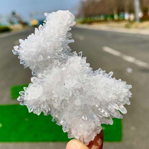 50G Natural Transparent Chrysanthemum CrystalCluster Specimen - 第 3/16 張圖片