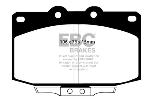 EBC Discos delanteros GD Almohadillas Yellowstuff para Mazda RX7 2.6 TT 1.3 FD1 91 > 97 - Imagen 2 de 4