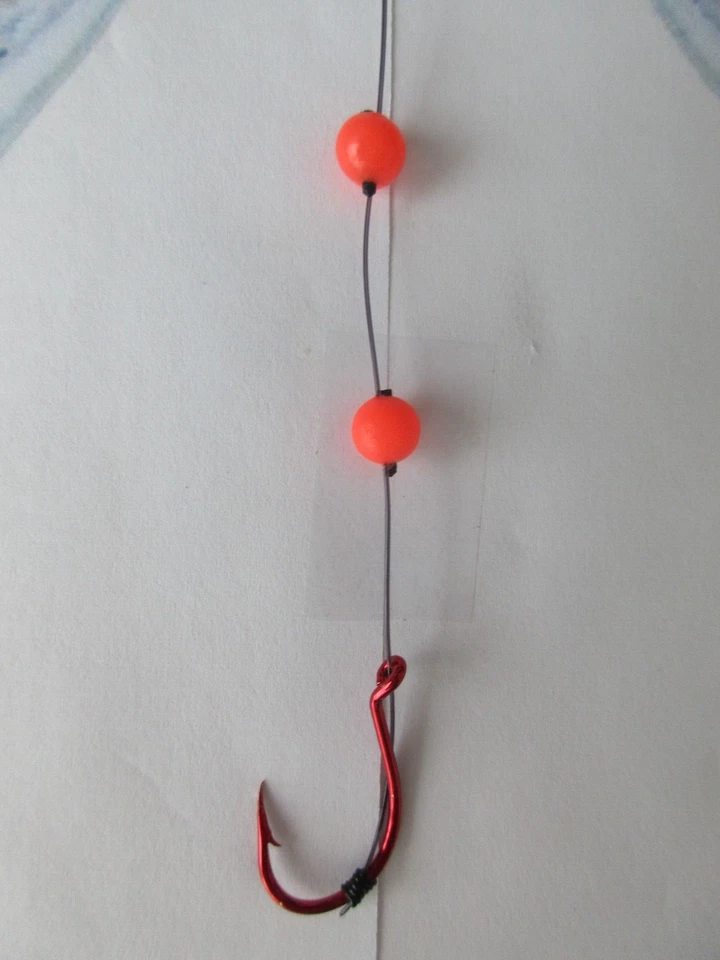 Huevos de salmón ajustables - Steelhead/Trucha/Salmón - Garra de águila #2/0 gancho - 6 piezas Foto 2 de 4