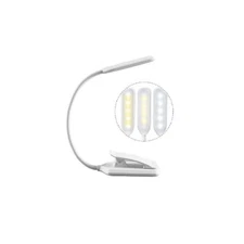 9 LED Book Light Reading Light -3 Brightness Modes, Adjustable Brightness, USB 