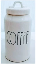 Rae Dunn Artisan Collection By Magenta COFFEE Farmhouse Tall 9.5” canister LL