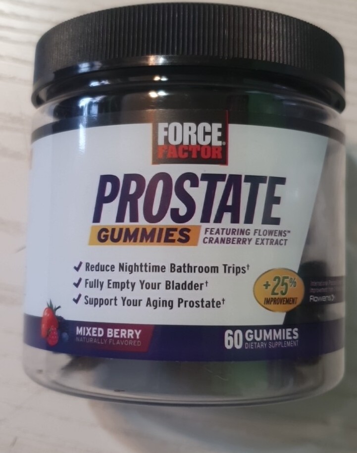 Force Factor Prostate Gummies Prostate Support Supplement w/ Saw
