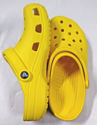 Crocs Classic Iconic Comfort Clog Sandals Men's Used | Lemon