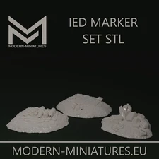 Ultra Modern Miniatures IED Marker Set Terrain Scenery Scatter Spectre Zona Alfa