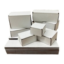 100 3x3x2 White Corrugated Cardboard Boxes Packing Shipping Mailing Box
