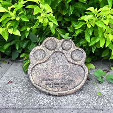 Garden Stepping Stone, Paw of Dog Cat Pet Memorial Stones, Loss of Pet Gift - 7.