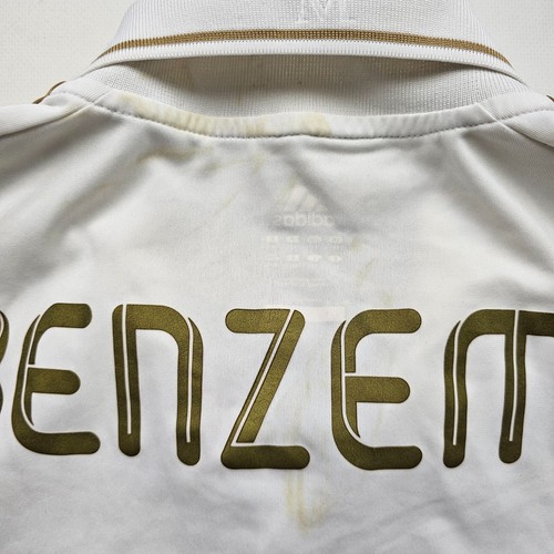 Benzema Men’s Adidas Real Madrid Home Kit Soccer Jersey Size XL Shirt White - Picture 6 of 10