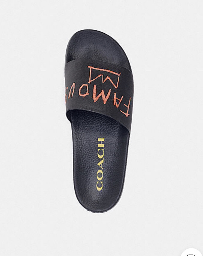 Coach X Jean-Michel Basquiat Famous Limited Edition Slides Sandals Sz