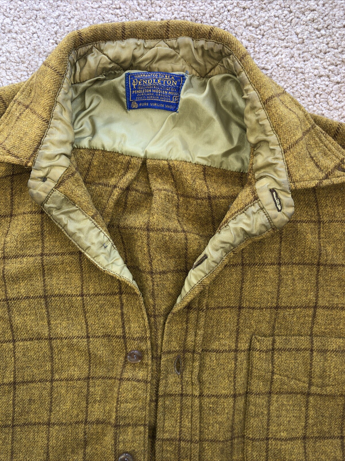 Pendleton Pure Virgin Wool Button Shirt Medium Mu… - image 4