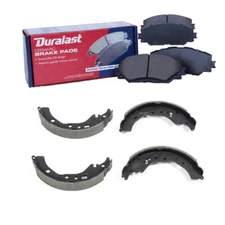 Front Rear Ceramic Brake Pads And Drum Shoes Kit For Toyota Corolla Scion xD