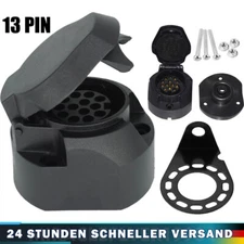 Anhänger Steckdose 13 polig Kunststoff mit Dichtung PKW Anhängerkupplung Dose