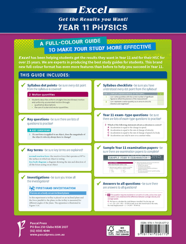 EXCEL YEAR 11 - PHYSICS STUDY GUIDE BRAND NEW EDITION - Picture 10 of 10