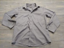 Kenneth Cole Reaction Mens Shirt Long Sleeve Gray Medium 15.5 Wrinkle Free 32-33