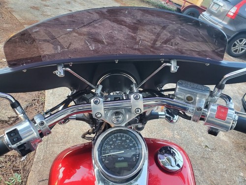 Universal ABS Fairing Batwing Windshield Kawasaki vulcan 800 900 Custom Classic - Picture 10 of 11