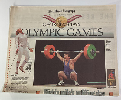 Macon Georgia Telegraph Newspaper July 23, 1996 Olympics Cherry Vidalia