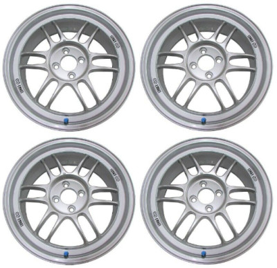 15x7.0 +41 4x100 ENKEI RPF1 JDM Silver Aluminum One Piece Cast