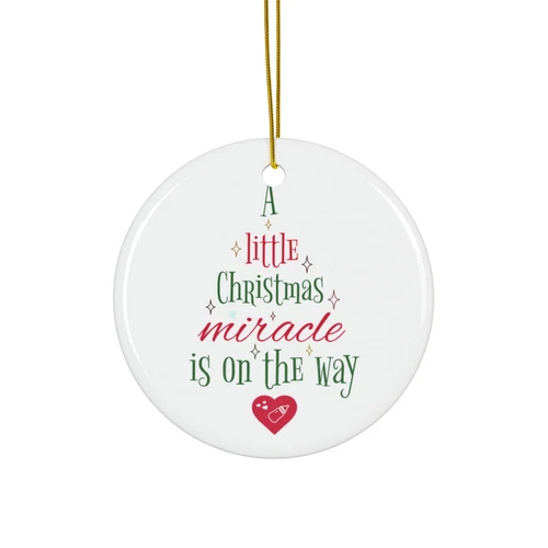 Christmas Ornament - Ceramic Ornament, 2 Shapes