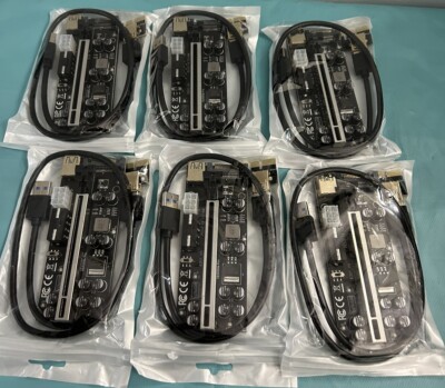 Mailiya V009s Pro PCIe Riser, GPU Riser Card for Crypto Mining ETH(6 Pack)