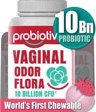 Chewable Vaginal Probiotics for Dryness and Odor 10 Billion CFU + Prebiotics