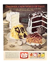 Duncan Hines cake mix ad vintage 1964 lemon cherry chocolate cake advertisement