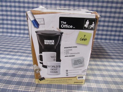 Uncanny Brands The Office Single Cup Coffee Maker Gift Set & Mug. FREE SHIPPING.