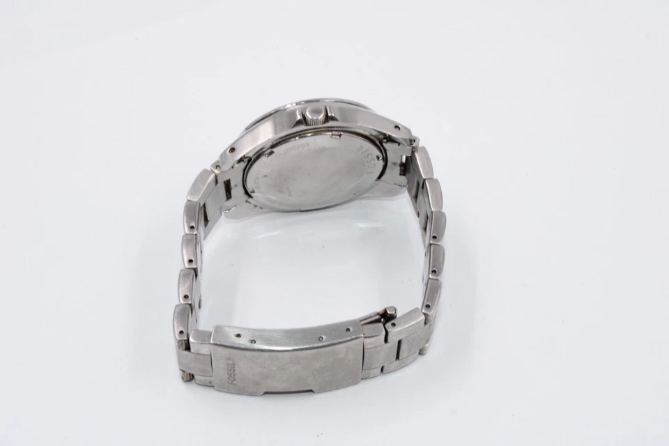 FOSSIL 10 ATM Wrist Watch SUB DIALS ES 2203 S.S. TESTED / NEEDS BATTERY - image 4 of 4