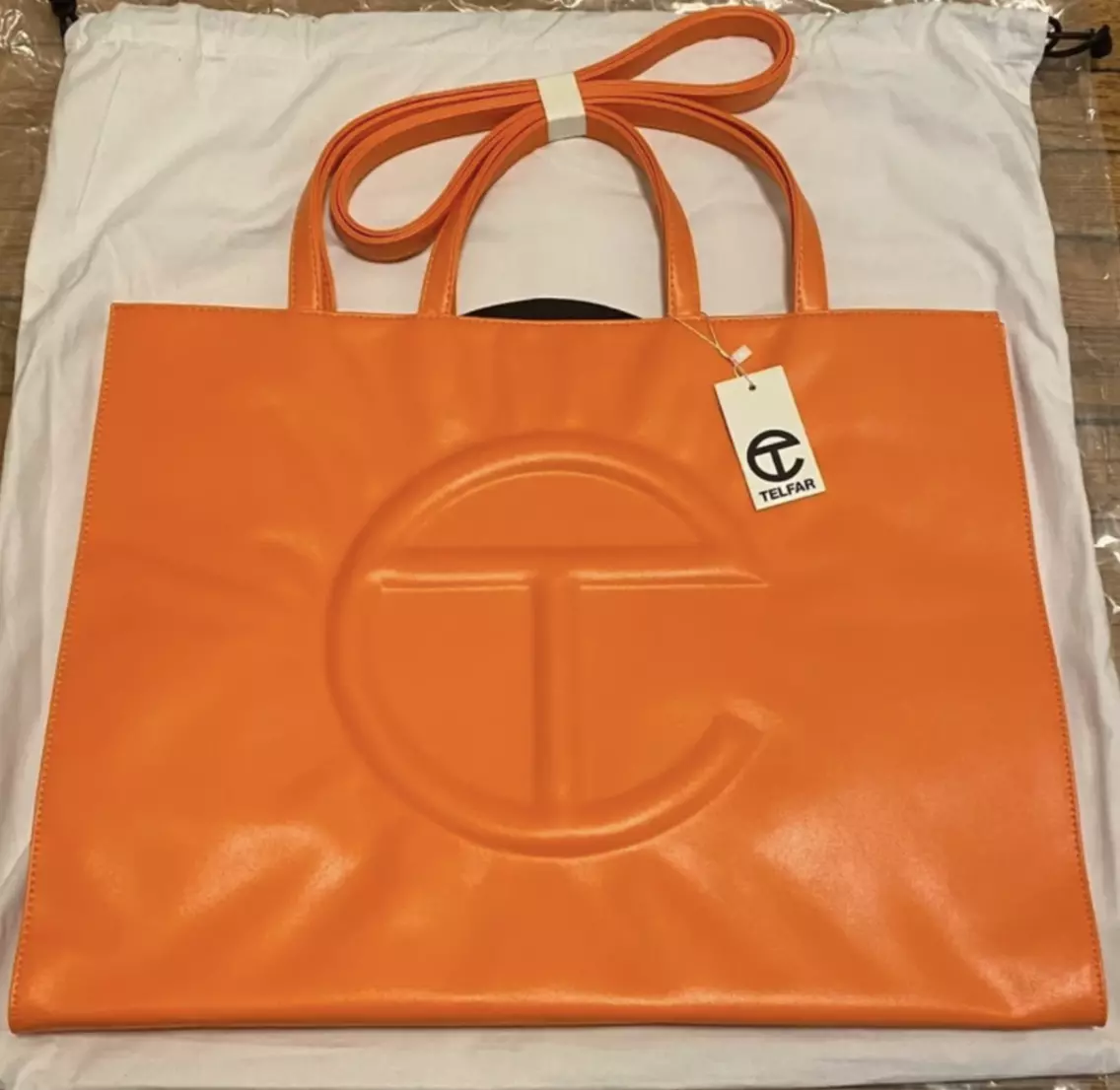 Telfar Large Logo Tote Bag in Brown