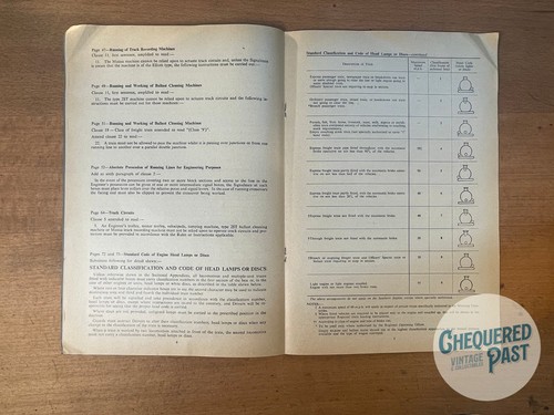 Vintage 1962 British Railways 'Appendix to Working Timetables & Regulations' - Picture 4 of 6