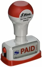 PAID Two Color Pre-inked Title Stamp by Shiny (TEN018)