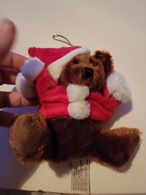 Vintage Hug Fun Small Plushie Plush Stuffed Toy Christmas Holiday Santa Bear