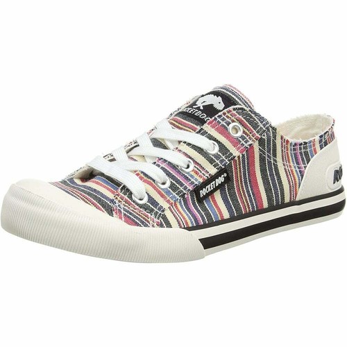 Mujer Cohete Perro Jazzin Lona Con Cordones Entrenador Plano Surtido Colores Talla Nuevo - Imagen 20 de 93