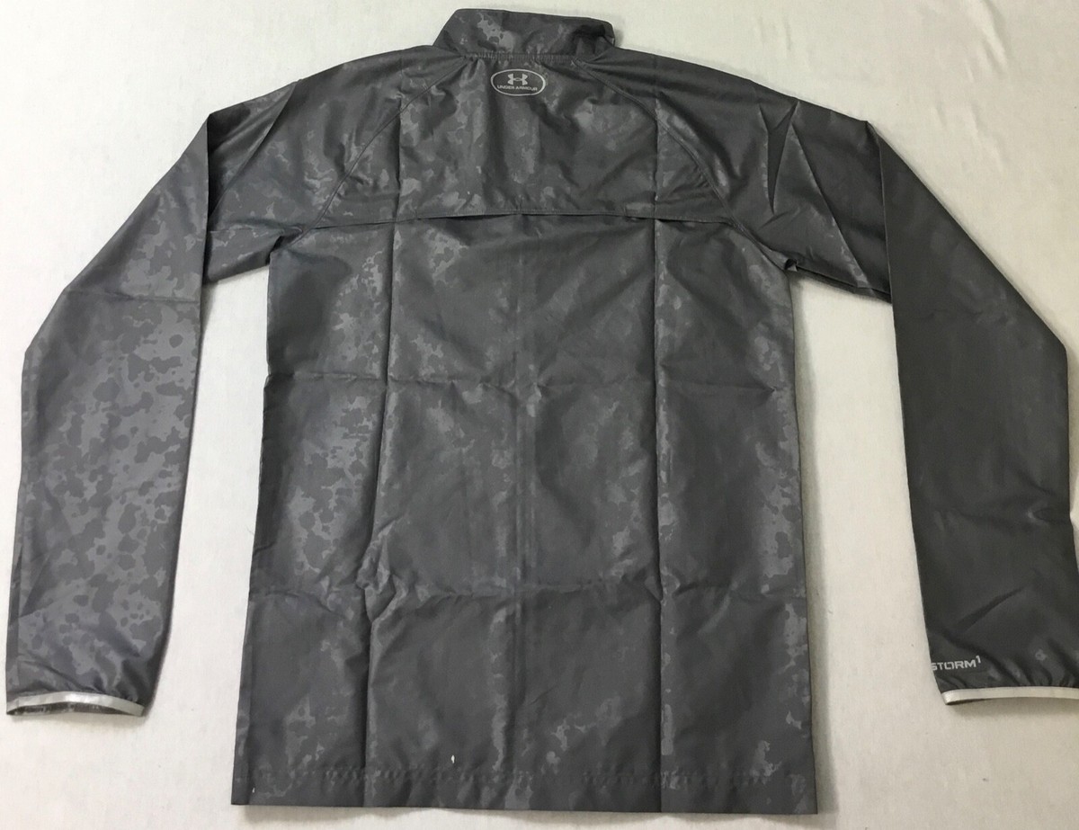 Under Armour Men's Storm Run Jacket Windbreaker 1253577 Gray Print Size S