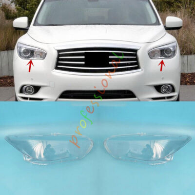 For Infiniti JX35 2013 Both Side Front Headlight Lens Cover Replace 