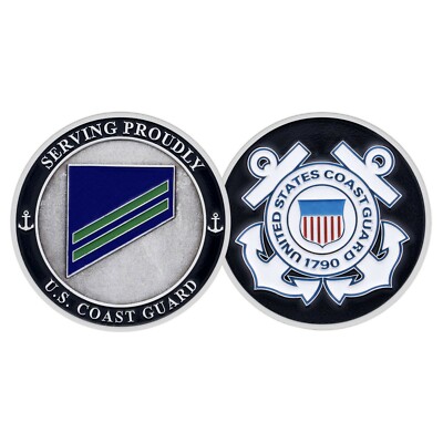 UNITED STATES COAST GUARD AIRMAN APPRENTICE E-2 1.75'' CHALLENGE COIN