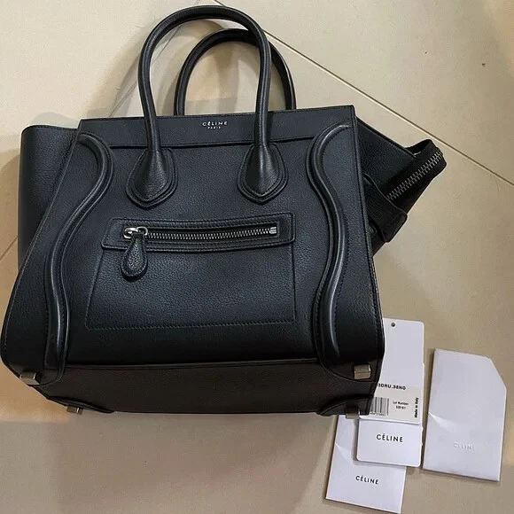 Celine Micro Luggage Handbag Black
