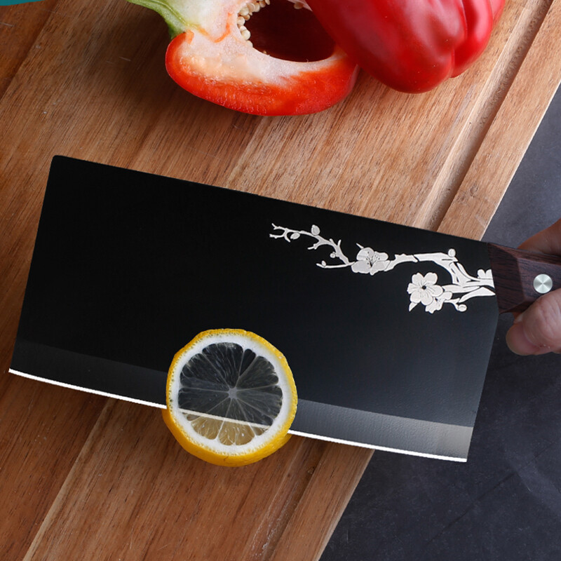 7'' Cleaver Knife Heavy Duty Meat Ergonomic Handle Effortless Meat Bone Cutting