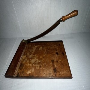Vintage Wooden Merrett Guillotine Trimmer 911 As Is