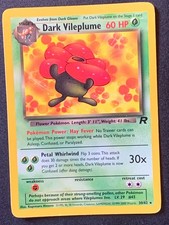 Dunkles Vileplume 30/82 Non Holo Rare Team Rocket Vintage WOTC Pokemon Karte