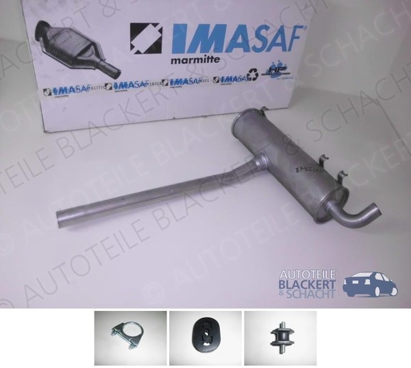 Imasaf Auspuff Mitteltopf Msd FüR Saab 90 900 I + Combi Coupe 99 + Combi Coupe-image