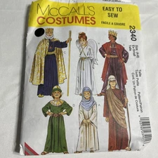 McCalls Costume Pattern 2340 Angel, Wise Men, King - Cut