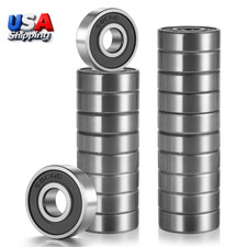20Pcs 608-2RS Ball Bearing Double Rubber Sealed Miniature Deep Groove 608Rs for