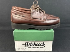 NEW Hitchcock Collar Camp Moccasin Men's 8 5E & 6E Wide Leather Shoes 1226 READ