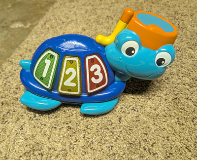 Baby Einstein Turtle Activity Toy Musical Learning Numbers 1-2-3 Blue Orange