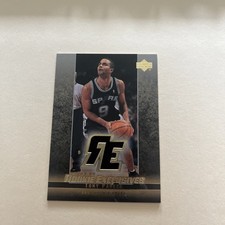 Tony Parker 2003-04 Upper Deck Rookie Exclusives #J32 Game-used Jersey Card. rookie card picture