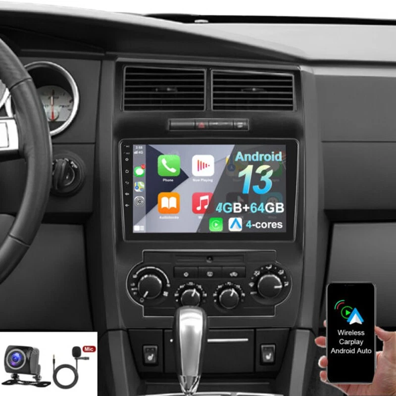 Radio estéreo para automóvil Android 15 GPS 2+64G para Dodge Charger Magnum 2005-2007 Foto 4 de 4