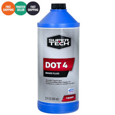 Super Tech DOT 4 Brake Fluid 32 oz High Performance Synthetic Brake Oil 0.35 per gallon