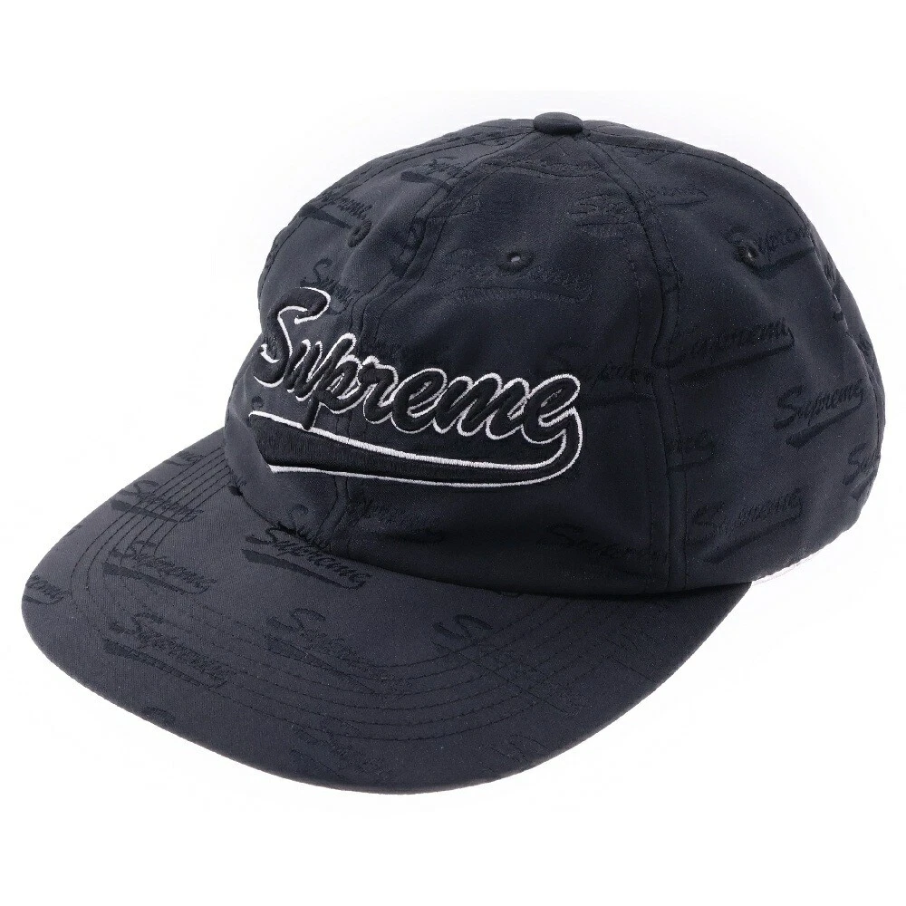 Chapeau casquette Supreme 19Aw Lacoste Pique 6 panneaux logo avant 6 panneaux couleur noir AC694