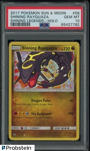 2017 Pokemon Sun & Moon Shining Legends #56 Shining Rayquaza Holo PSA 10