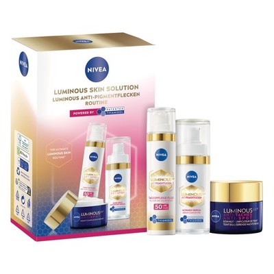 NIVEA LUMINOUS630 Gesichtspflege Set Tagespflege Nachtcreme & Intensiv Serum