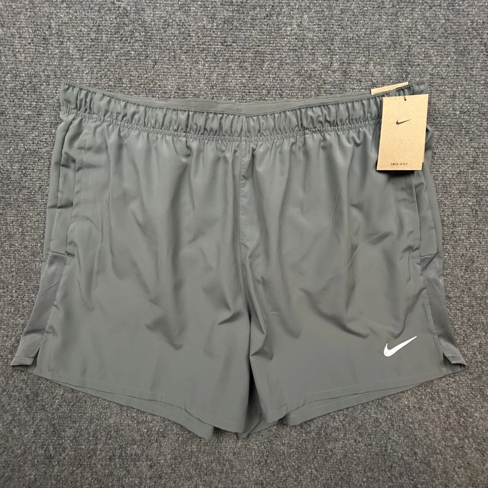 Nike Challenger Shorts Mens XXL Grey 5" Running Dri-FIT Brief Lined